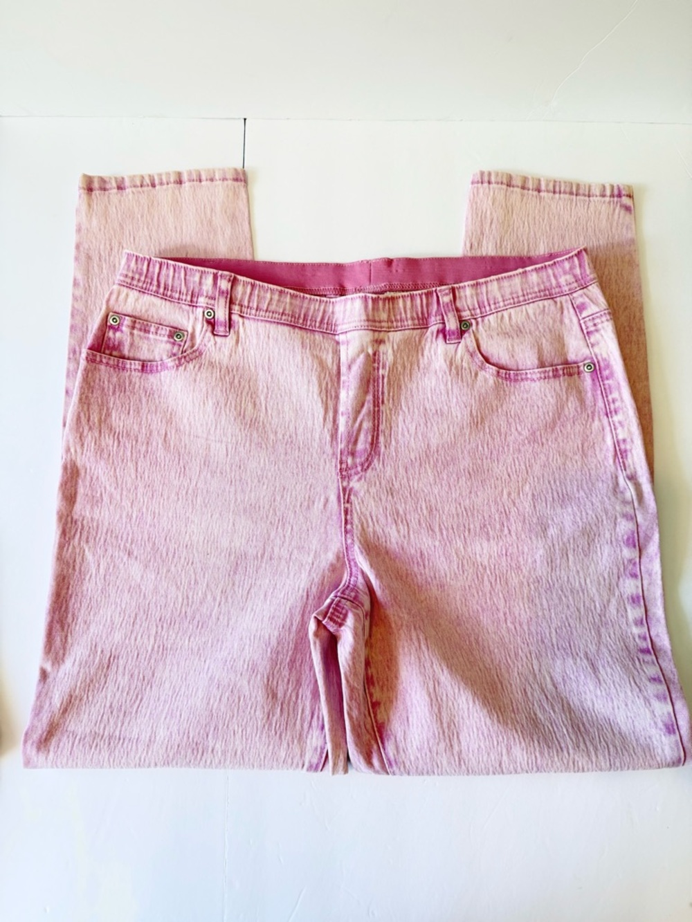 Diane Gilman Soft Pink High-Rise Jeans